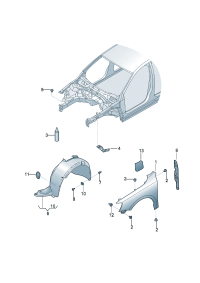 5C6821105-THE WING IS FRONT LEFT