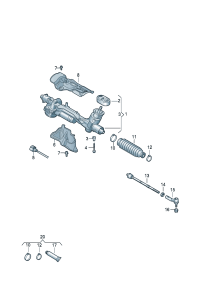 5WD423051D-Strg rack & tie rod