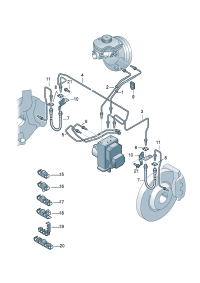 3D1614721F-Tube, from master cylinder To hydraulic unit