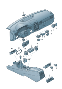 7P6907040BR-Electronic control air conditioner Display & operating unit & Cont unit   For vehicle type