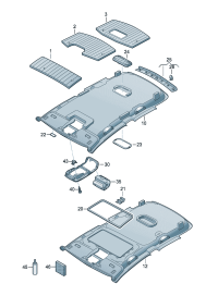 1K0867525-Wiring board For car models with sliding roof