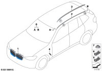 51135A50E81-SHADOW-LINE RADIATOR GRILLE WITHOUT A CAMERA