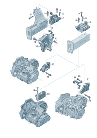 5QD199555F-MOUNTING-GEARBOX/E38/740