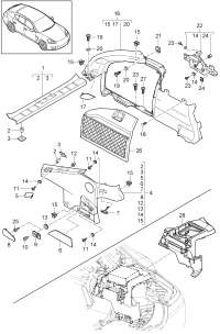 97055125301-Baffle plate Bracket, cowl top