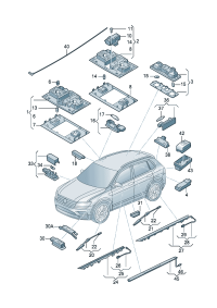 5GD947105ATS4-Lamp assy For car models with sliding roof (ceramic)