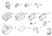 61316904291-Sliding roof switch