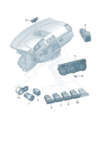 1ZD927127-Monitor, tire charge pressure Knobsystem