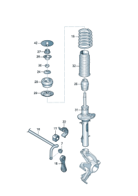 1J0411105AG-Spring, coil 1 color strip Stripe -2