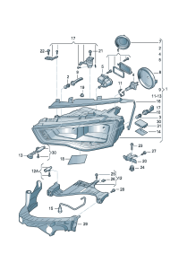 8K0941003AB-Halogen headlamp (For traffic only)  D-18.06.2012