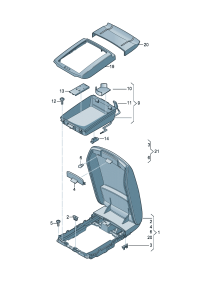 4H0864206C-Armrest assy-ctr