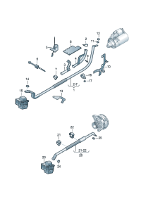 4L0971228H-Harness, starter F  4L-7-050 000 *