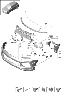 9Y0807683P-Grille assy Bumper