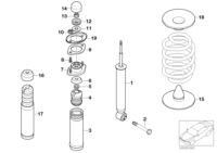 33526750784-SHOCK ABSORBER/REAR-3 E90/E91