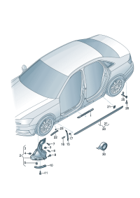 8W0853887M-PASSENGER SIDE WING MIRROR COVER