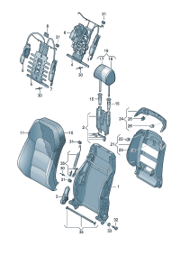 4E0881903A-Headrest, adjustable Complete: Rod assy-fix For headrest assy-w/t The model of    