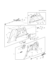 23448688-Cap, roof side rail air bag bolt (part of 11), rh/lh