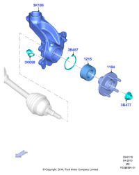 CV6Z1104D-WHEEL HUB REAR-EVOQUE