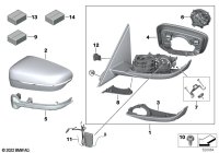 51168498223-Heated outside mirror lh