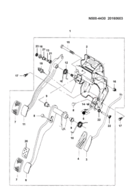24516633-Pedal & bracket assy