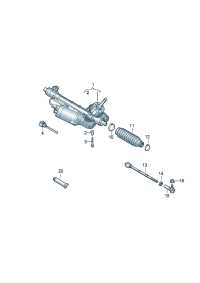 1ED423052E-Gear box For belt electric/mechanical steering Car model of the system  Contains:   
