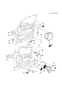 9006127-Bolt, rear door lower roller bracket