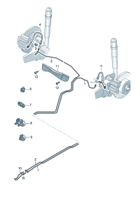 5QD614741A-Tube, from attachment Hose, brake