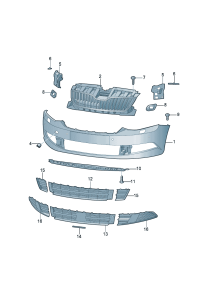 6VD853651-GRILLE RADIATOR