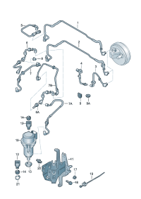 7L0611932AF-W/check valve Pipe, vacuum