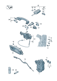 5NB837015D-AUDI TT MK2 WINDOW MECHANISM