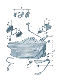 89G941033-LED HEADLIGHT/718 BOXTER