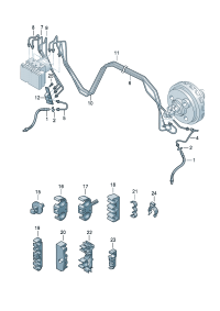 7L8614742D-Tube, from master cylinder To hydraulic unit