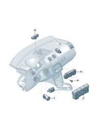 18D907044F-Electronic control air conditioner Display & operating unit & Cont unit   Complete:  