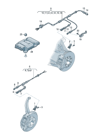 4M0927807B-SENSOR,WHEEL SPEED FR LH-W212