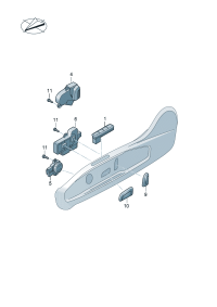 11G959769-Switch, memory function Adjust-seat & back