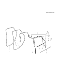 90766020-Spacer, r. rr. door sash