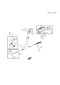 84418758-Garnish assy-w/shld a/c pillar (incl 2-4,27)
