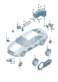 4G8035709-Speaker sub-assy For w/bosch audio system The model of