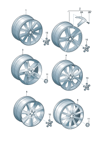 8X0601025J-Wheel rim-aluminium alloy  Colour code: