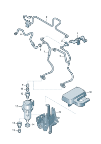 3B0611931R-W/check valve Pipe, vacuum