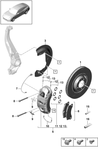 971615301J-PORSCHE CAYENNE BRK DISC LH FR