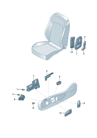 3CG959769-Seat adj Switch-memory