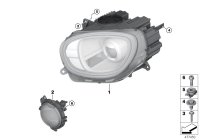 63117441313-Technology headlamp LED lh