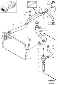 1270319-RADIATOR HOSE W124/E200/E220