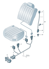 4F0971386-Wiring harness-seat heater