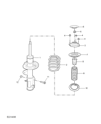 10501384-Damper, front suspension