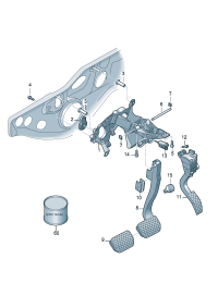 4F1723117E-Bracket, pedal No spare parts  D  -30.07.2007