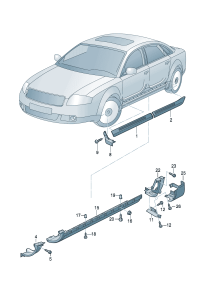 4E0853859G-Garnish assy-s/rail lwr