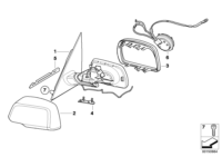 51163448165-Heated outside mirror lh