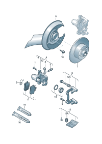 8E0615612J-BRAKE DISC SHIELD/GOLF/A3