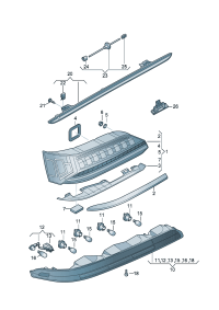 4M0945076-LED taillight Add-contain position:  D-21.06.2021